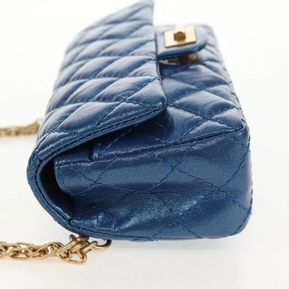 Chanel Matelasse Calfskin Chain Shoulder Bag Blue